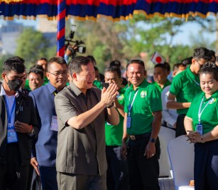 Samdech Moha Borvor Thipadei HUN MANET Prime Minister of the Kingdom of Cambodia, highly presided the Ground Breaking Ceremony for Sihanoukville Port New Container Terminal-Phase 1